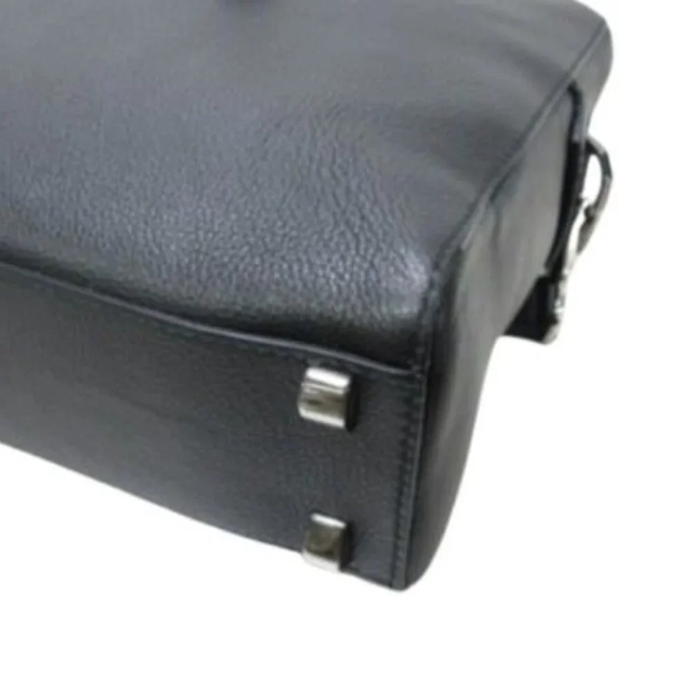 Bvlgari Briefcase Bvlgari Bvckle Business Bag Black Leather Men